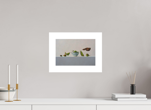 30 x 20 cm, Artprint op aquarelpapier Walnuts in a Chinese bowl