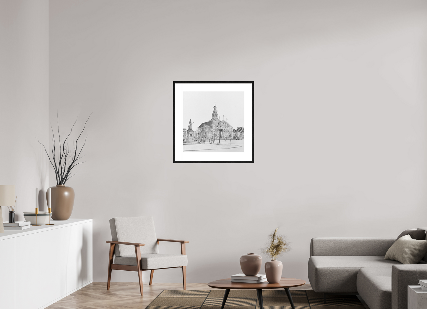 60 x 60 cm, Giclee met zwart eiken lijst q