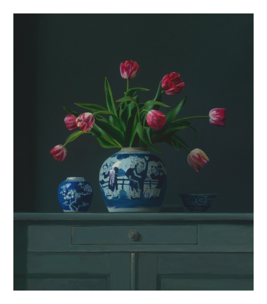 Main image Tulips in Chinese Ginger jar.