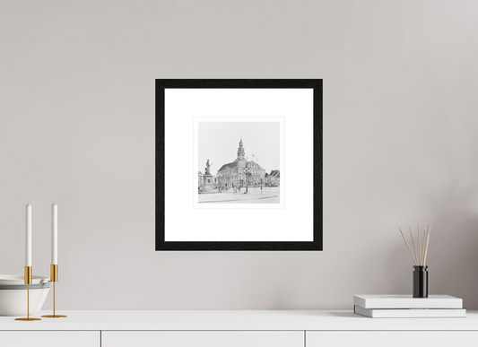 20 x 20 cm, Giclee met zwart eiken lijst q