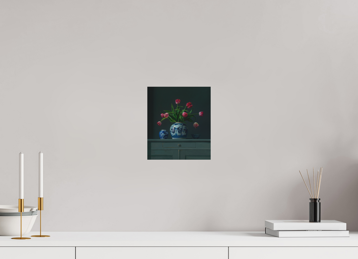 20 x 23,1 cm, Directdruk op dibond Tulips