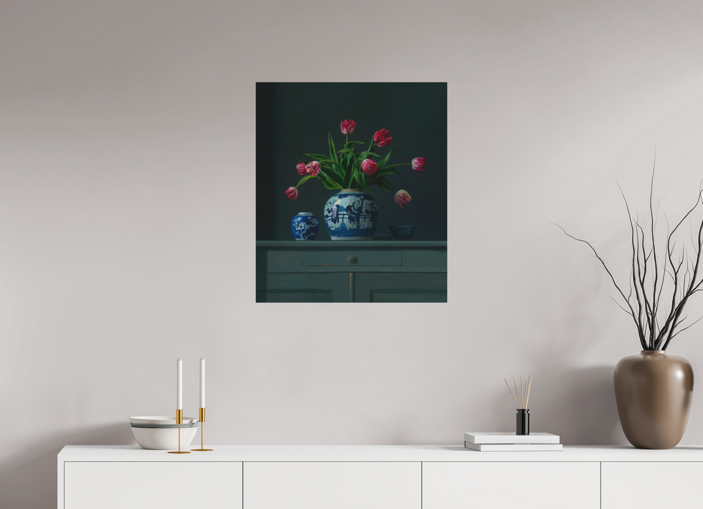60 x 69,2 cm, Directdruk op dibond Tulips