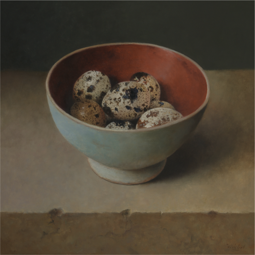 Main image Quail Eggs in Wooden Bowl
