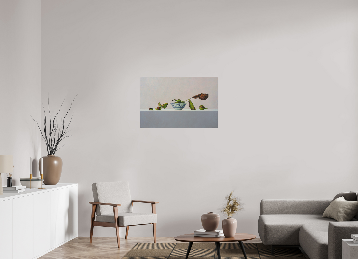 90,2 x 60 cm, Directdruk op dibond Walnuts in Chinese Bowl