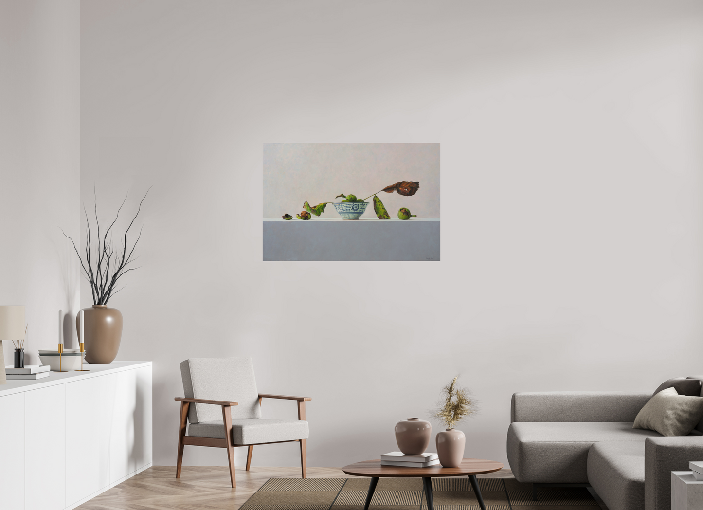 105,2 x 70 cm, Directdruk op dibond Walnuts in Chinese Bowl