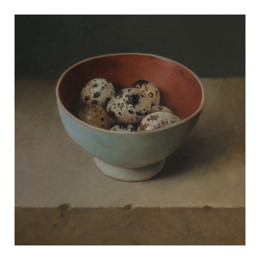 Main image Quail Eggs in Wooden Bowl