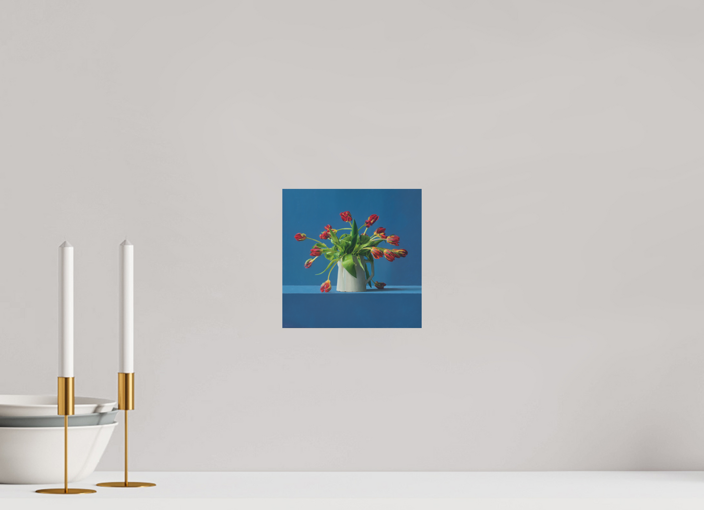 20 x 20 cm, Directdruk op dibond Parrot Tulips
