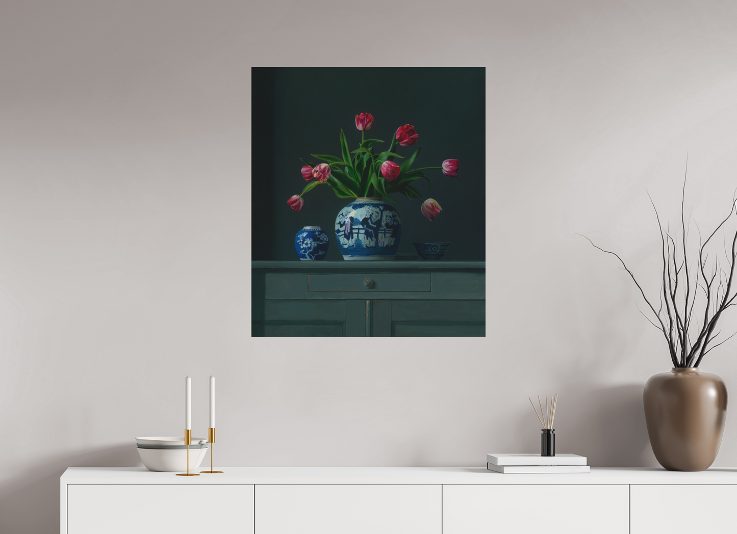 70 x 80,8 cm, Directdruk op dibond Tulips